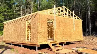 Building a Cabin in the Canadian Wilderness | Roof Trusses