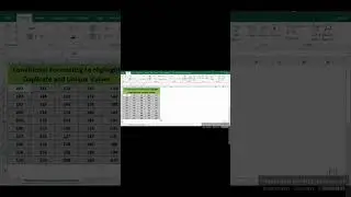 Highlight duplicate and unique values using conditional formatting-Full video in comments#vba #excel