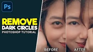 Remove Dark Circles Under Eyes Naturally in Photoshop | Photoshop shorts video tutorial