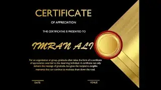 Design an Elegant Certificate of Appreciation in Microsoft Word.