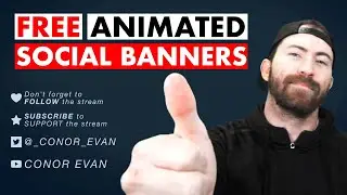 FREE Social media pop-ups in OBS. (create an animated lower third easy)