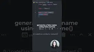 Python Generate Fake Data with Faker #shorts #pythontutorial