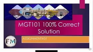 (MGT101 – Financial Accounting) SOLUTION Assignment No. 1 Spring 2019