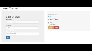 Issue Tracker App in JavaScript