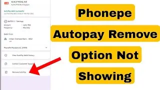 phonepe autopay remove option not showing problem | failed to remove autopay in phonepe