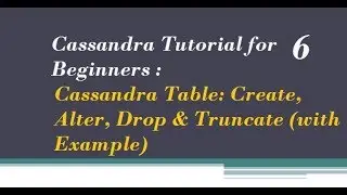 How to Create Table in Cassandra