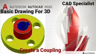 AutoCAD Mechanical Modeling and Visualization | Create a Coupling Using AutoCAD | Automobile | 3D |