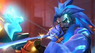 Azure Flame Hanzo Skin Demo | OW Esports Crowdfunding Skin
