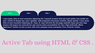 Tabs using css | css tricks