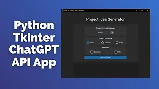 Tkinter ChatGPT App - Modern Tkinter GUI Chatbot [tutorial for beginners]