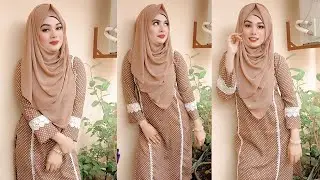 How to Wear Chiffon Hijab With Salwar Suit