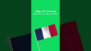 France Flag Animation Green Screen