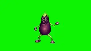 Dancing eggplant 🍆  | green screen | chromakey | footage | Animation | Download | №323