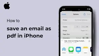 How to save an email as pdf in iPhone ( iOS ) 2024
