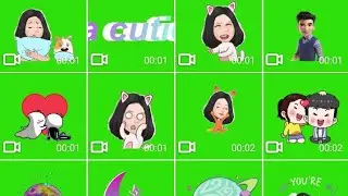 Cute anime Green Screen | Aesthetic | Overlay | Sticker