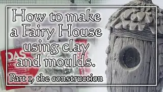 Fairy House, made using clay, moulds and a jam jar