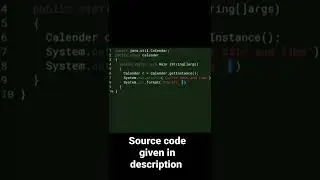 Calendar program in java