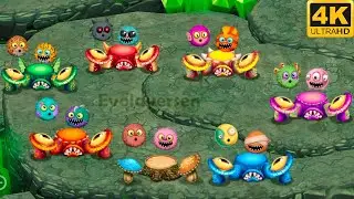 Prismatic Thumpies - all versions (My Singing Monsters: Dawn Of Fire) 4k