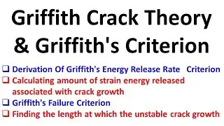 Lecture # 22 | Griffith Crack Theory & Griffith's Criterion