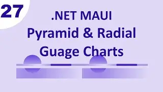 MAUI - Syncfusion : Data Visualization : Pyramid and Radial Guage Charts