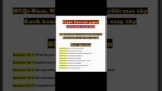 Cs301 final term current paper|Cs301 Current Paper 2022| 