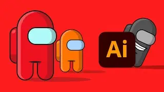 Adobe illustrator tutorial: Create a Vector Among Us illustration (Simple Way!!)