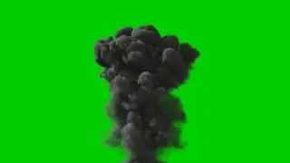 GREEN SCREEN EXPLOSION EFFECT. BOMB BLAST SMOKE GREEN SCREEN.