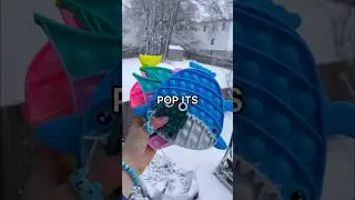 I THREW MY POP ITS IN THE SNOW! ❄️😱⛄️ *weird Amazon fidgets*