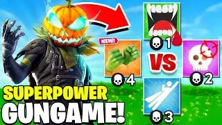 GUNGAME aber 1 Kill = SUPERPOWER in Fortnite!