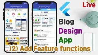 [ Flutter Live Coding ] - Make programming blog UI (2) - Change UI and add feature functions