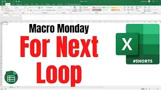 For Next Loop | Excel VBA | Macro Monday #shorts