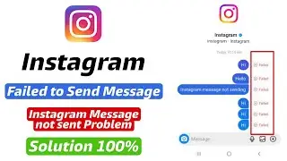 Failed to send message problem in instagram | failed to send message in instagram group solution