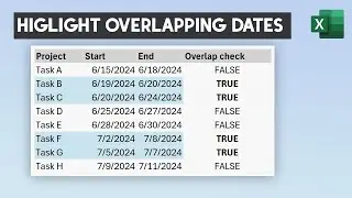 How to Highlight overlapping dates in Excel - Quick and Easy