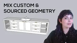 Sketchup - Creating a complex cabinetry model combining custom models & 3D Warehouse components