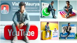 How to create 3D AI Social media Images | Bing image creator FREE |  Hindi #3dimages #logo