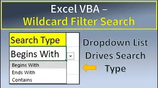 Excel VBA Wildcard Filter Search
