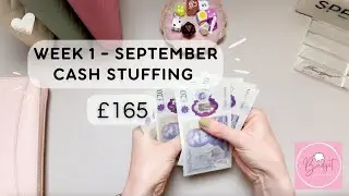 SEPTEMBER W1 - CASH STUFFING £105 | UK Low Income Cash Stuffing | Savings | #CashEnvelopeStuffing
