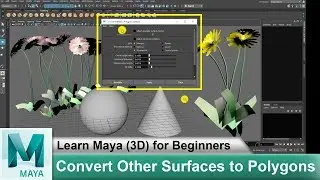 How to Convert Other Surfaces to Polygons | Learn Maya 3D Animation for Beginners Tutorials #66