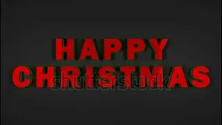 PREVIEW Happy Christmas in Red 3D Text and Green LED Backlight 1080p 60FPS | Check Description Below