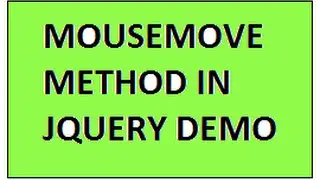 MOUSEMOVE METHOD JQUERY DEMO