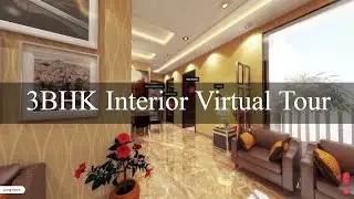 3BHK 360° degree Apartment Interior | 3D walkthrough Interior | Virtual Tour Interior