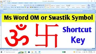 OM symbol in Ms word | Swastik symbol in Ms word | OM and Swastik symbol in Ms word