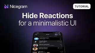 Hide Reactions in Nicegram - #1 Telegram client!