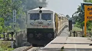 Fuming WDP4D with 07696 Secunderabad Express || Unelectrified single line route!!