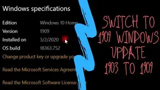 Windows10 Enablement Package Update |1903 To 1909| How To Install And Download |