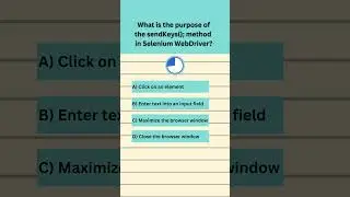 selenium automation software testing interview sendkeys  