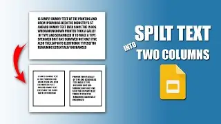 How to split text into two columns in google slides