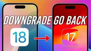 How To Go Back To iOS 17 From 18 | How Downgrade iOS 17 To 16 Without Losing Data | iOS 18 To 17 |