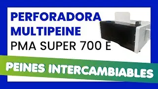 📒 Perforadora MULTIPEINE  semi-automática  PMA SUPER 700 E, VERSÁTIL y potente para el ENCUADERNADO