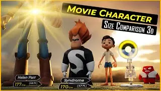 Animated Movie Characters size Comparison